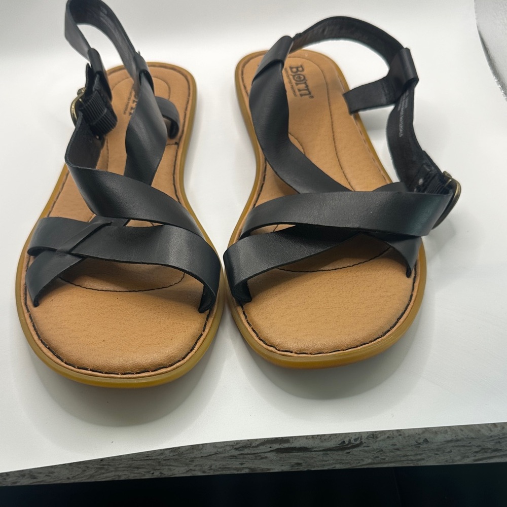 Bjorn Black Strappy Women's Comfort Sandals.